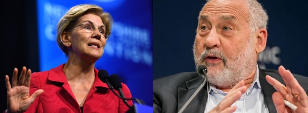 Elizabeth Warren y Joseph Stiglitz