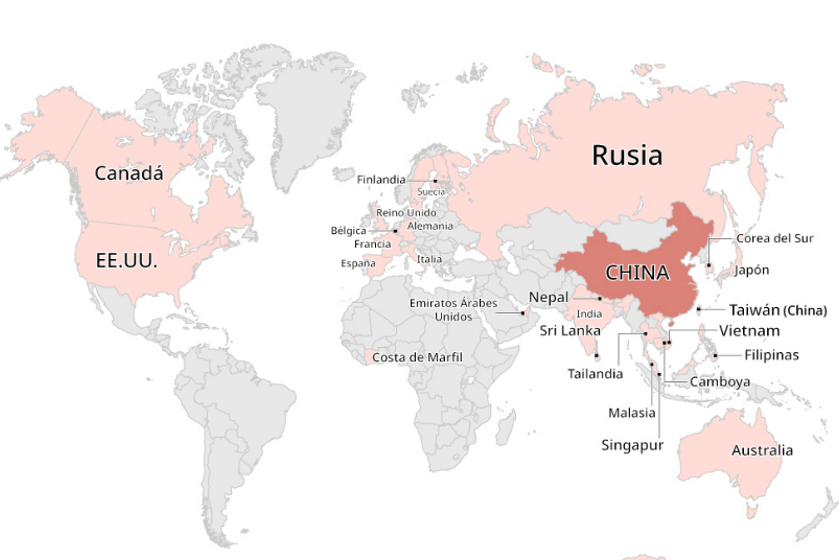 Mapa interactivo muestra al coronavirus en el mundo