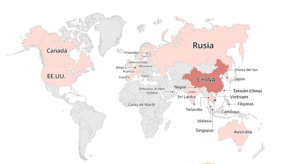 Mapa interactivo muestra al coronavirus en el mundo