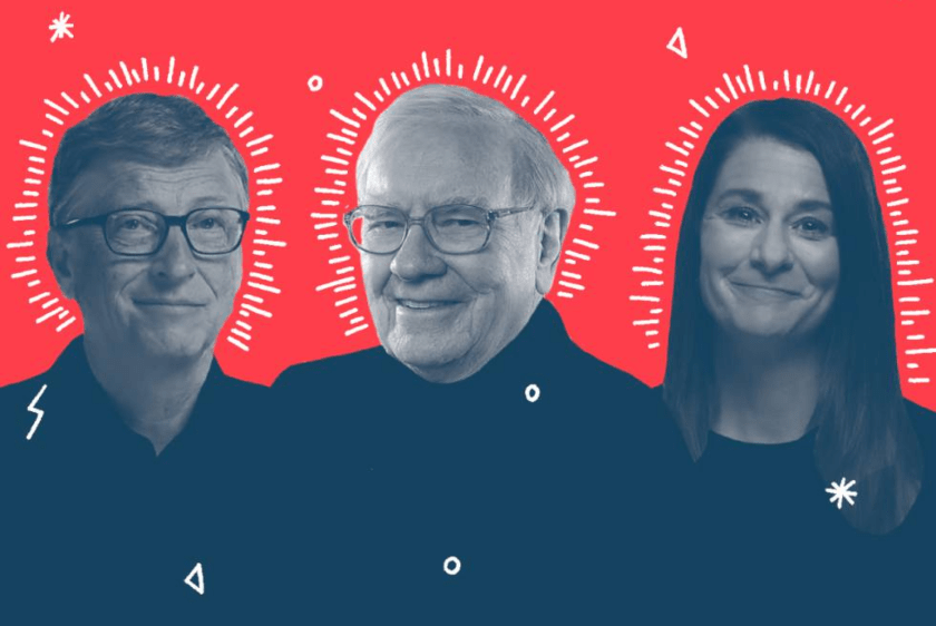 Bill Gates, Melinda y Warren Buffett