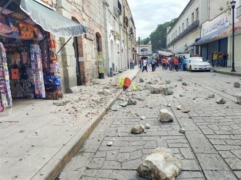 Se confirma un muerto y daños en Oaxaca por sismo